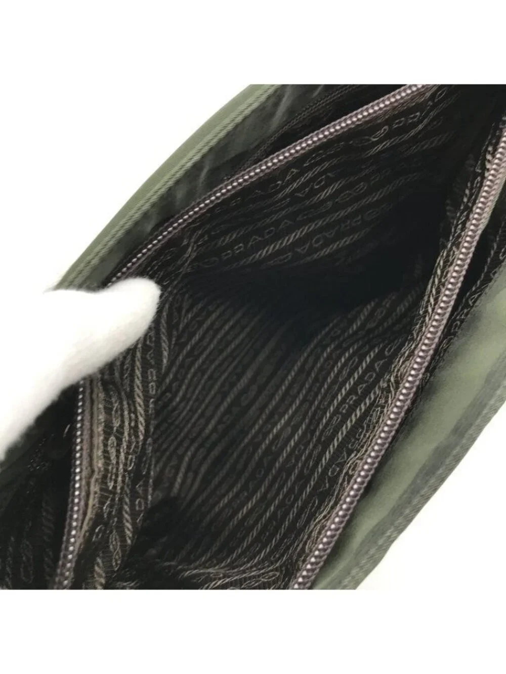 Prada Nylon Tessuto Tote Khaki
